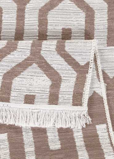 Tapis réversible beige crème géométrique COLORADO 05