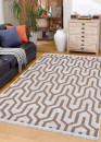 Tapis réversible beige crème géométrique COLORADO 05