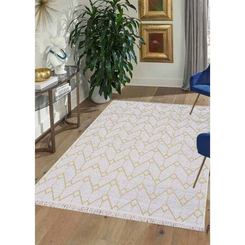 Tapis réversible berbère crème jaune COLORADO 08