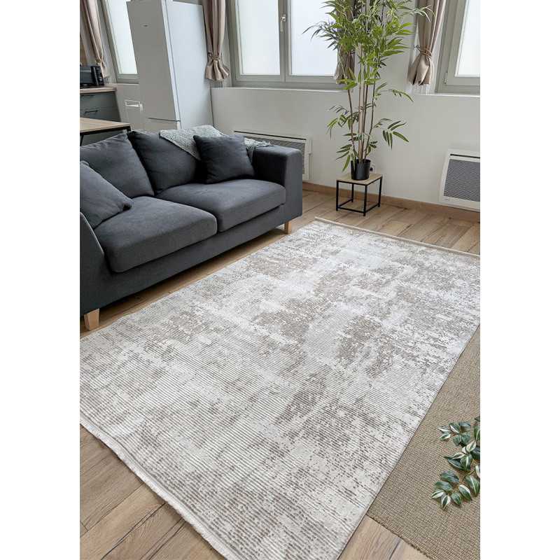 Tapis beige abstrait BORDEAUX 66