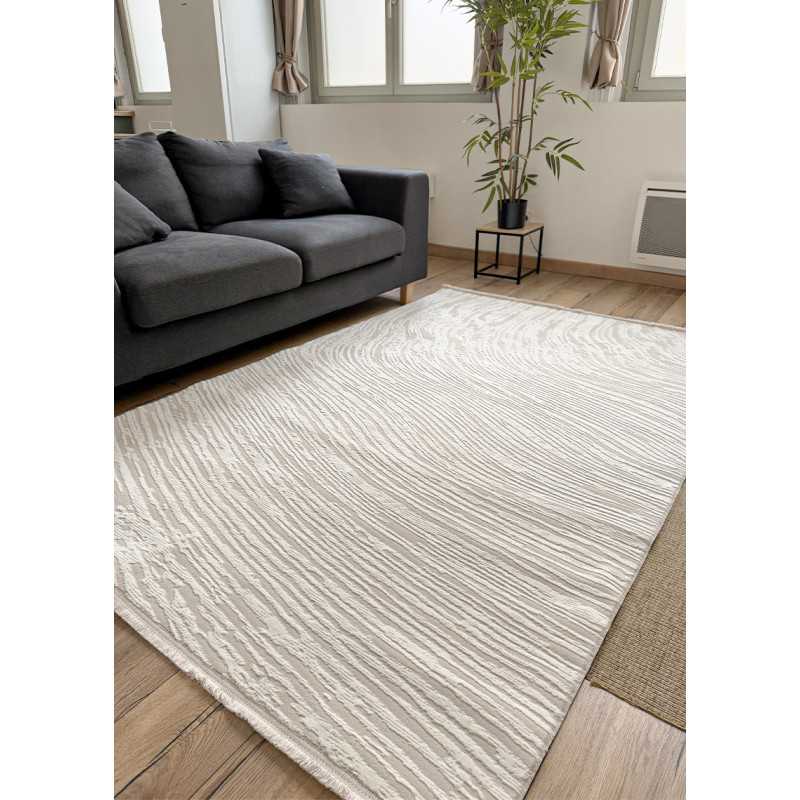 Tapis beige crème moderne BORDEAUX 90