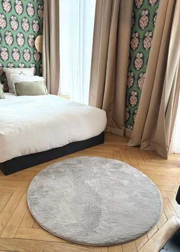 Soft Solid Faux Fur Rug – LAPONIE 01