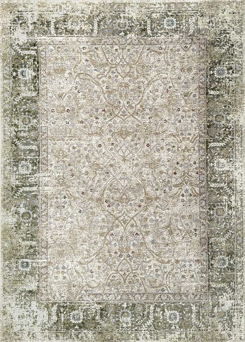 Grand Tapis 180x240 Cm (env. 8x6 Pieds) – Gris/Jaune – Qualité Supérieure