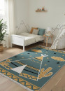 Reversible Cream and Green Teepee Kids Rug – COLORADO Kids