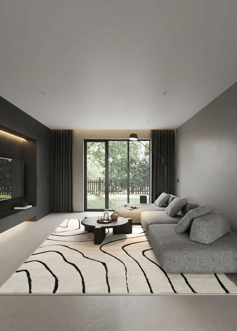 Tapis abstrait crème PARIS 607