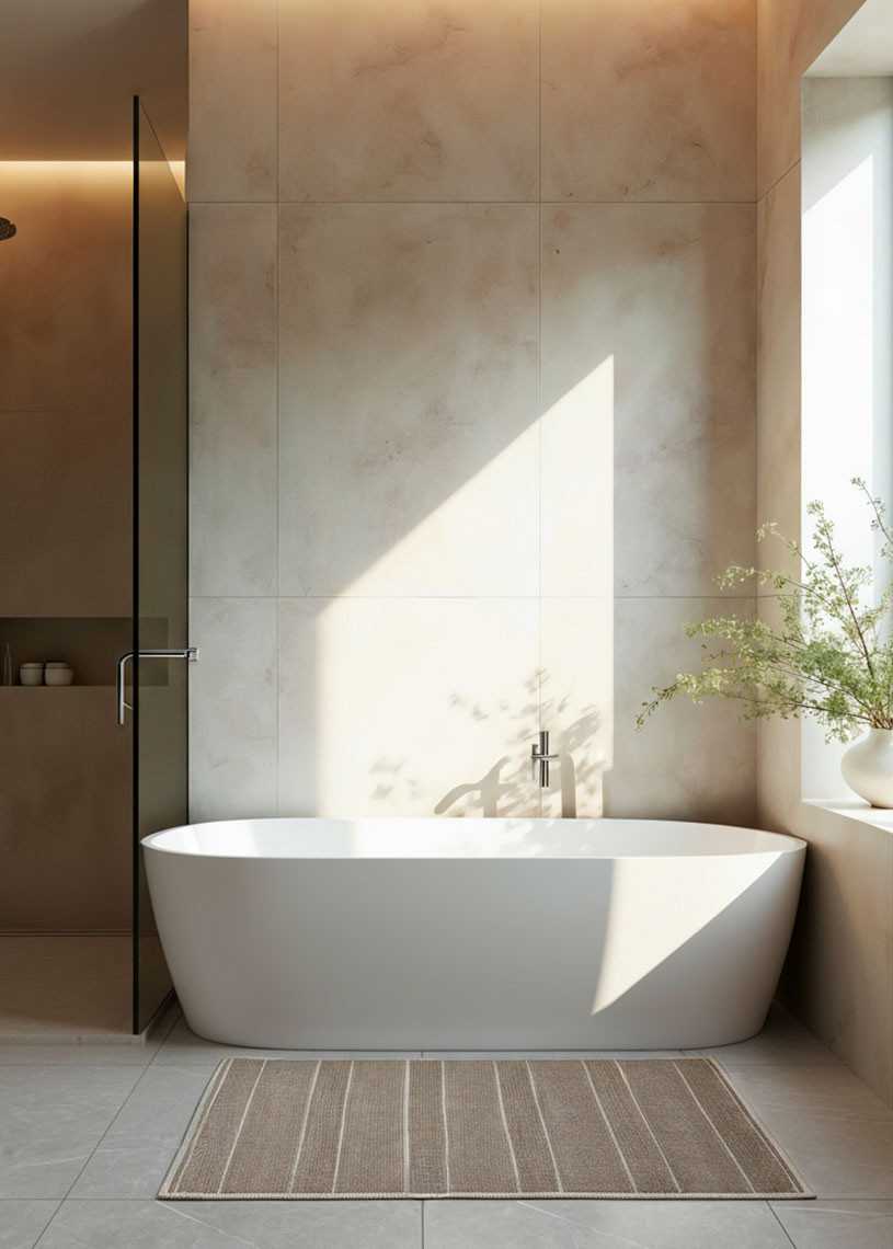 copy of Tapis salle de bain taupe MYKONOS 01