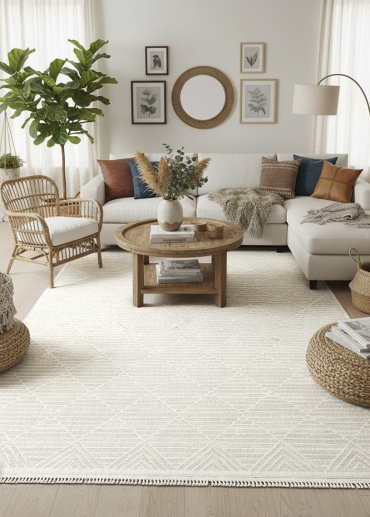 Tapis en coton lavable en...