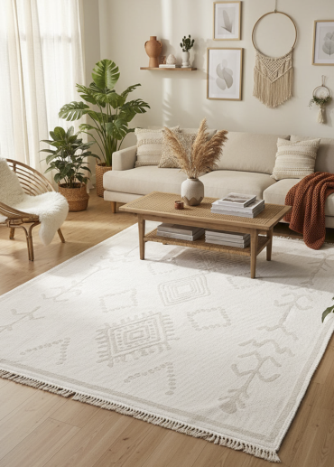 Tapis en coton lavable en...