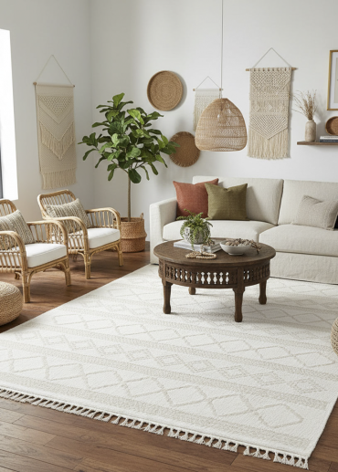 Tapis en coton lavable en...