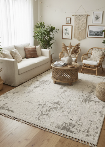 Tapis en coton lavable en...