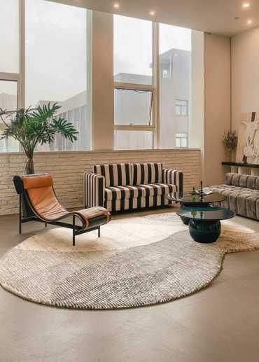 Tapis organique en laine...