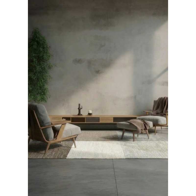 Tapis en laine fait main damier PYRIS