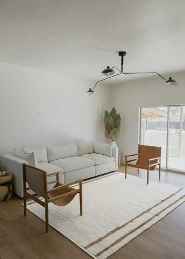 Tapis en laine et jute fait...