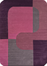 Tapis en laine organique violet rose IZA
