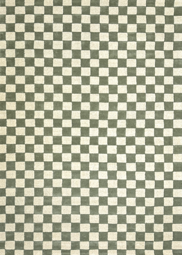 Tapis damier en laine fait main BURENE