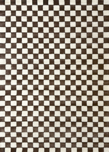 Tapis damier en laine fait main BURENE