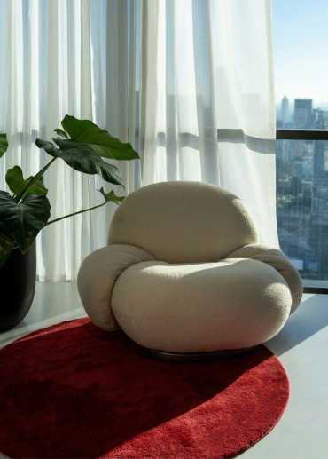 Plain carpet made of handmade wool - Taja