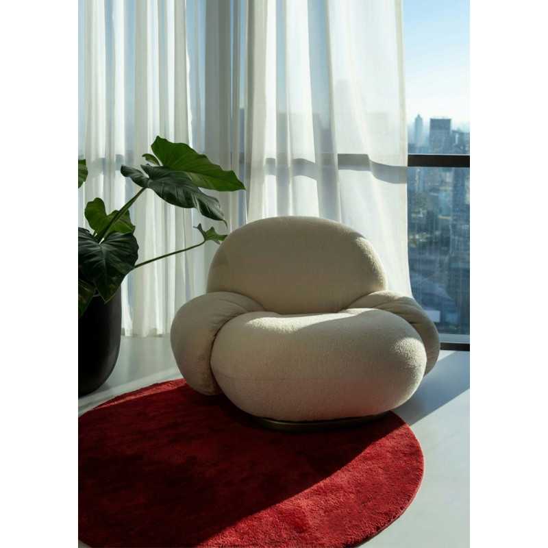 Plain carpet made of handmade wool - Taja