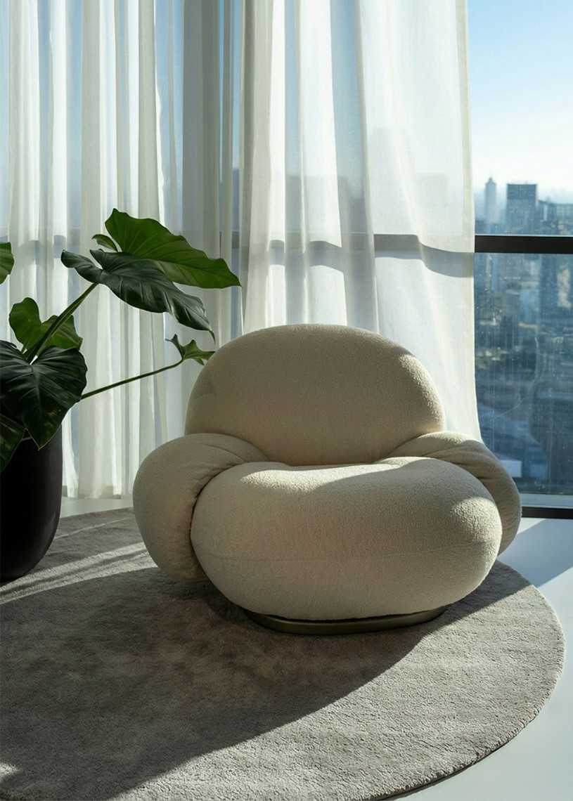 Plain carpet made of handmade wool - Taja