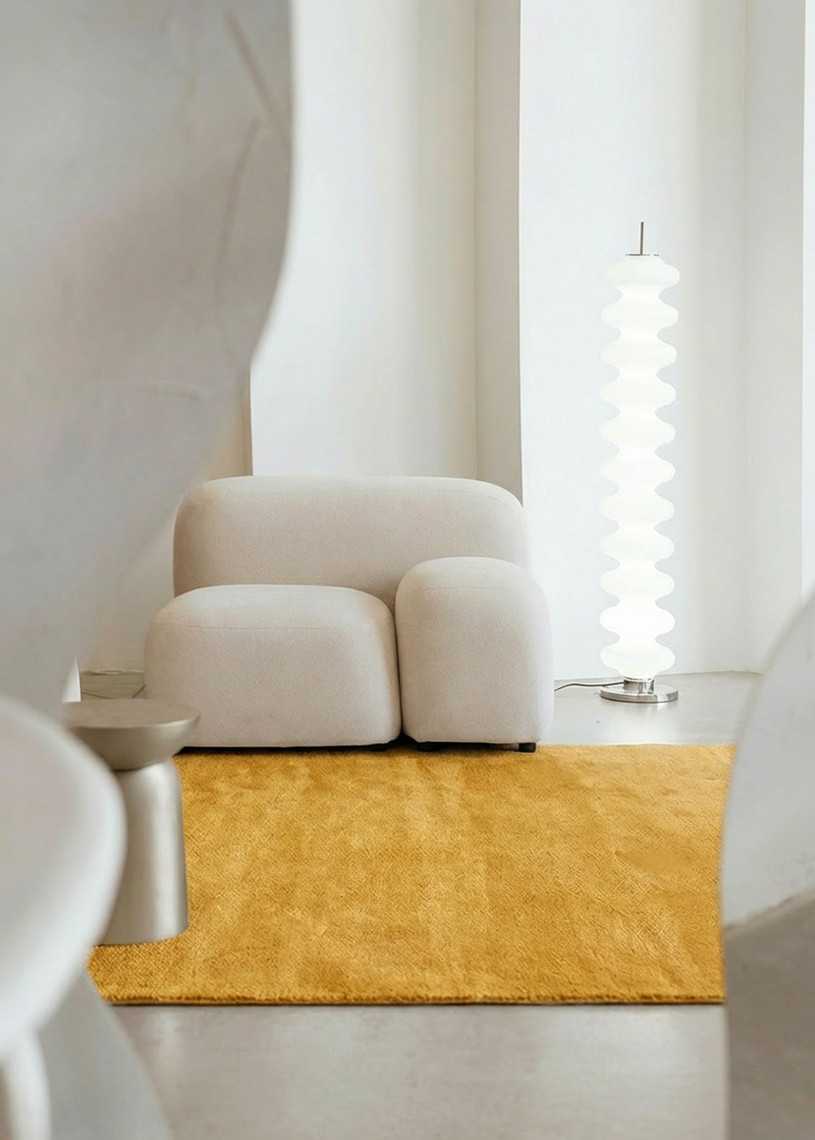 Tapis en laine uni fait main TAJA