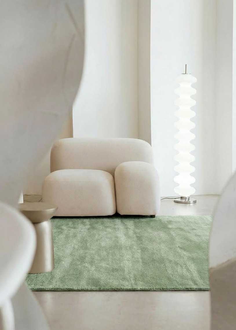 Tapis en laine uni fait main TAJA