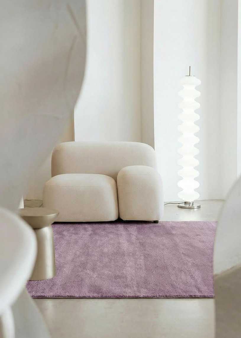 Tapis en laine uni fait main TAJA