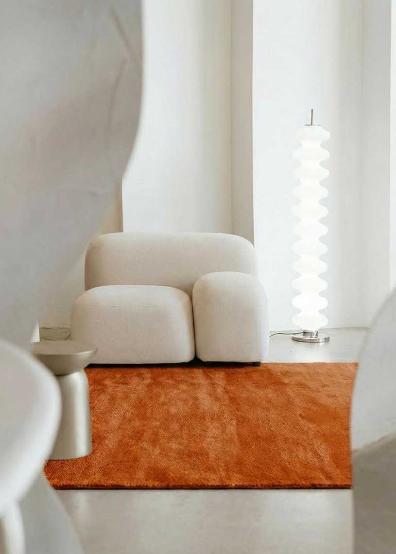 Tapis en laine uni fait main TAJA