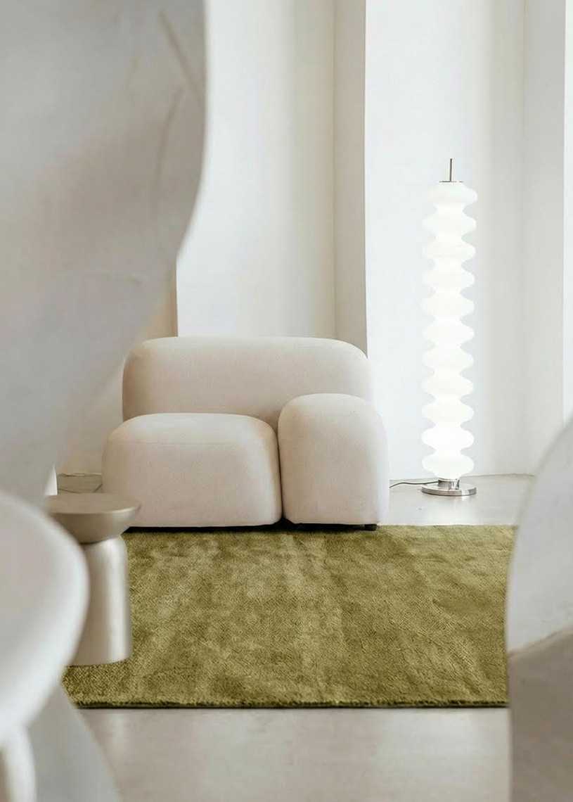 Tapis en laine uni fait main TAJA