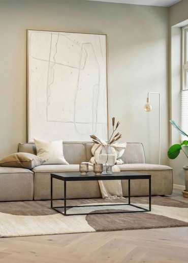 Tapis en laine crème beige...