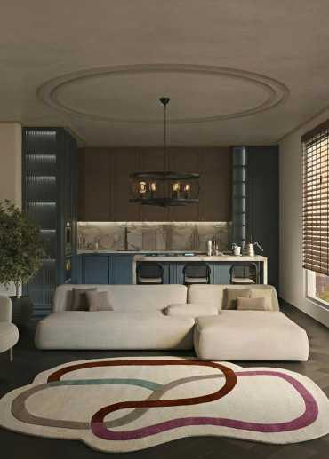 Tapis organique en laine...