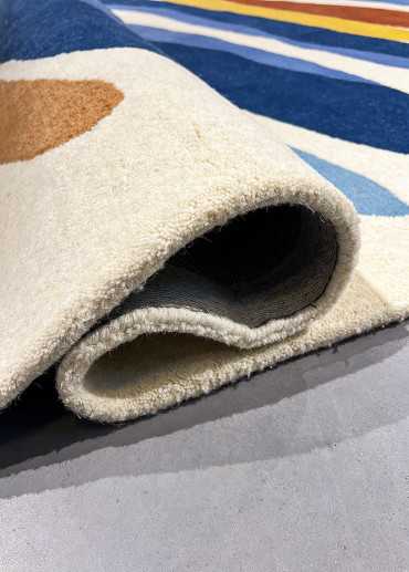 Tapis en laine fait main moderne multicolore PIZO
