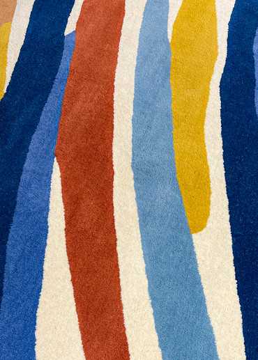 Tapis en laine fait main moderne multicolore PIZO