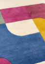 Tapis en laine multicolore géométrique fait main ASPEN