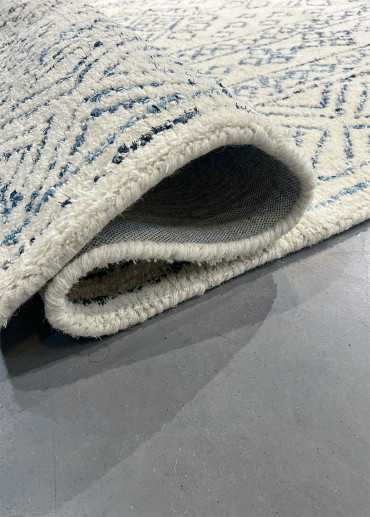 Tapis berbère en laine et jean recyclé fait main SPINELLE