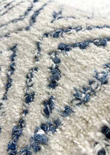 Tapis berbère en laine et jean recyclé fait main SPINELLE