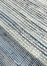 Tapis en laine et jean recyclé fait main AZURYA