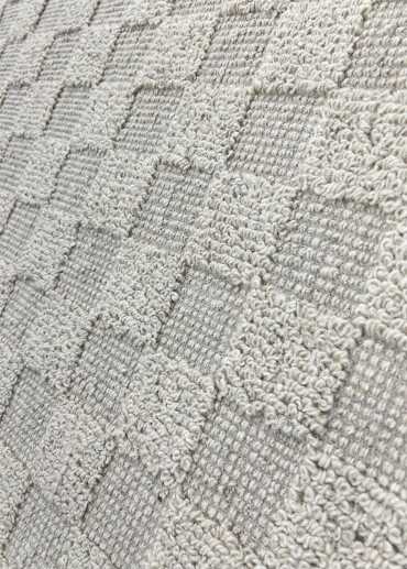 Tapis damier crème en laine fait main GRANITO
