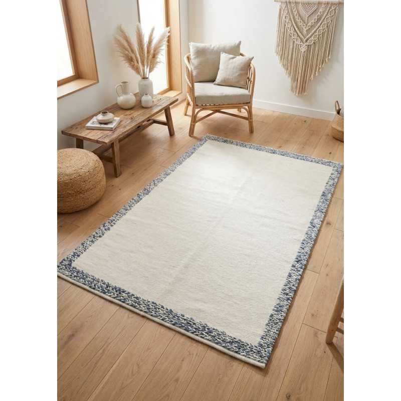 Tapis en laine et jean recyclé LAPYRA