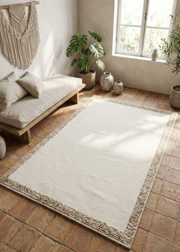 Tapis en laine et jean recyclé LAPYRA