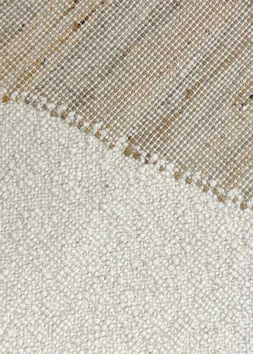 Tapis en laine et jute fait à la main CALZEA