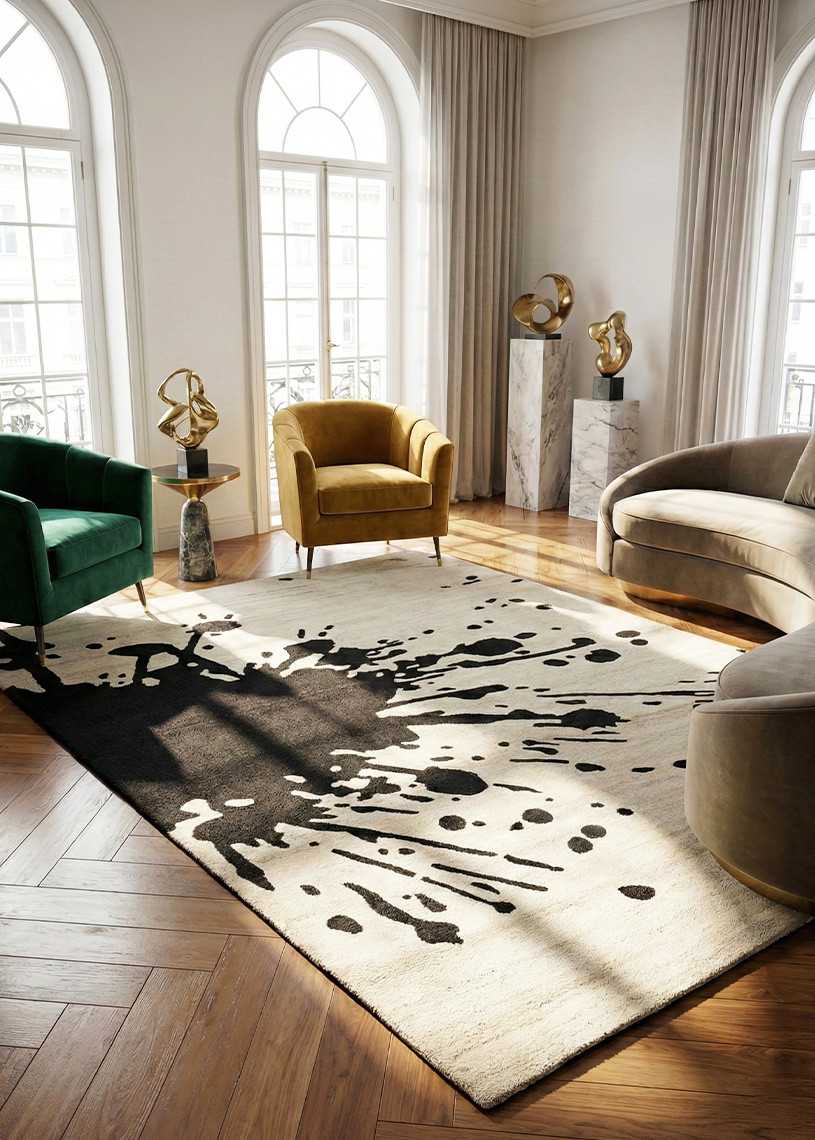 Tapis design en laine fait main DIORI