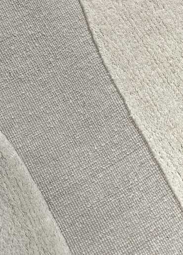 Tapis en laine crème fait main QUARZA