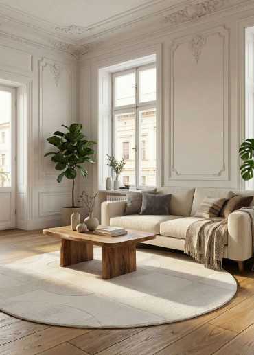 Tapis géométrique crème - MARSEILLE 326