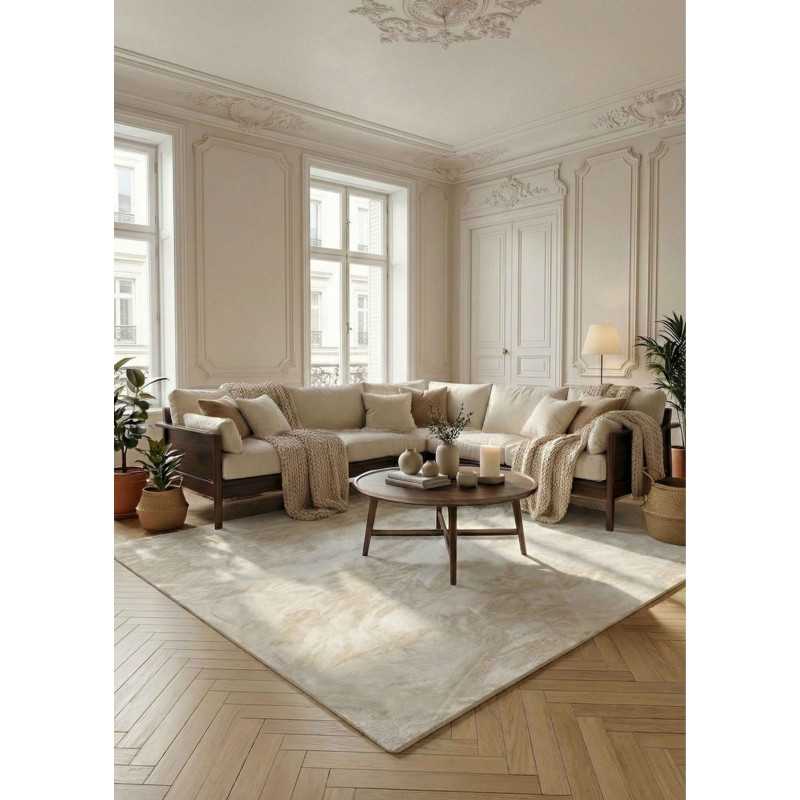 Tapis doux fourrure uni - LAPONIE 01