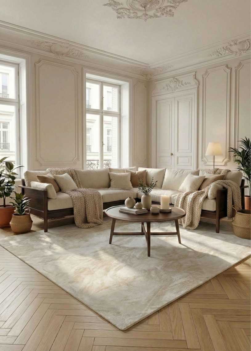 Tapis doux fourrure uni - LAPONIE 01