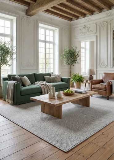 Tapis tissé uni extérieur intérieur PANAMA 57