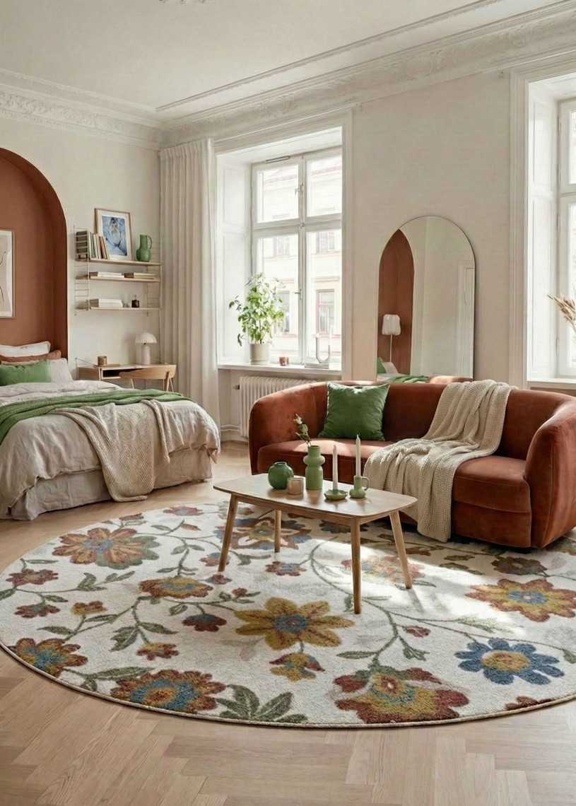 Tapis fleuris multicolore ANNECY 10
