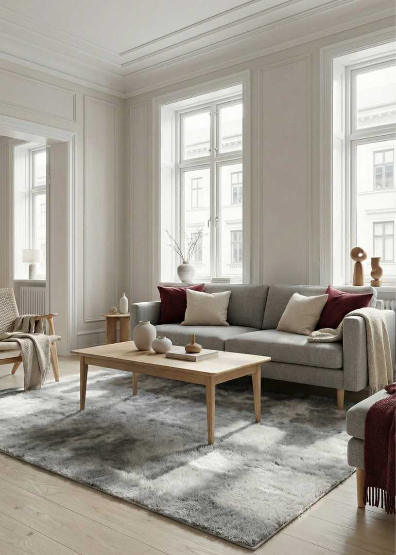 Soft Solid Faux Fur Rug – LAPONIE 01