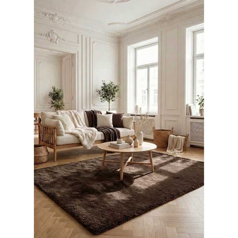 Tapis doux fourrure uni - LAPONIE 01