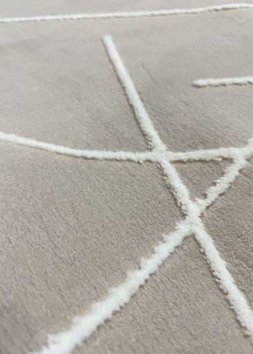 Tapis graphique beige - LYON 535